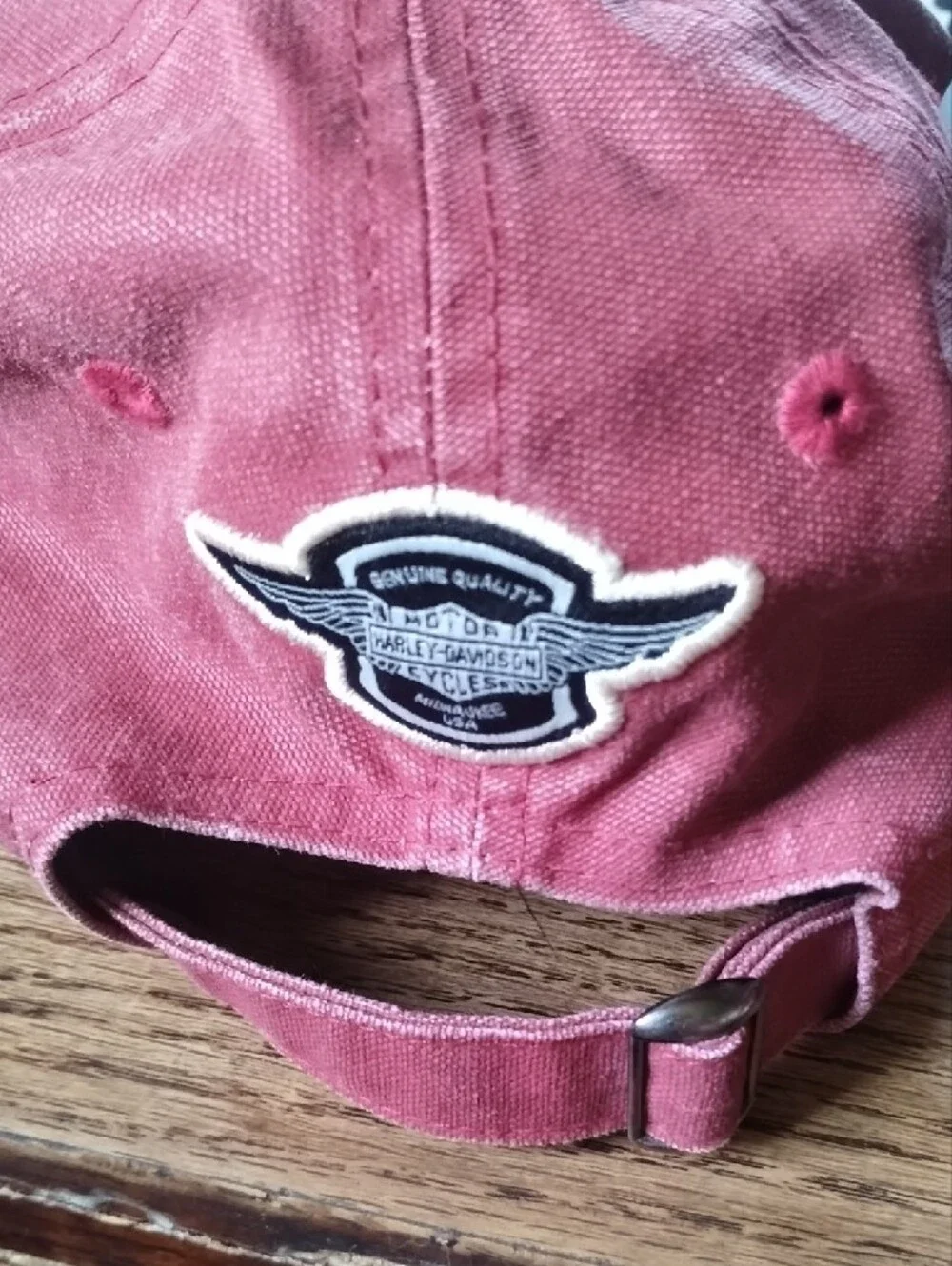 Harley-Davidson Maroon Cap with White Embroidered Logo